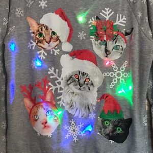 Cat Themed lightup Sweater